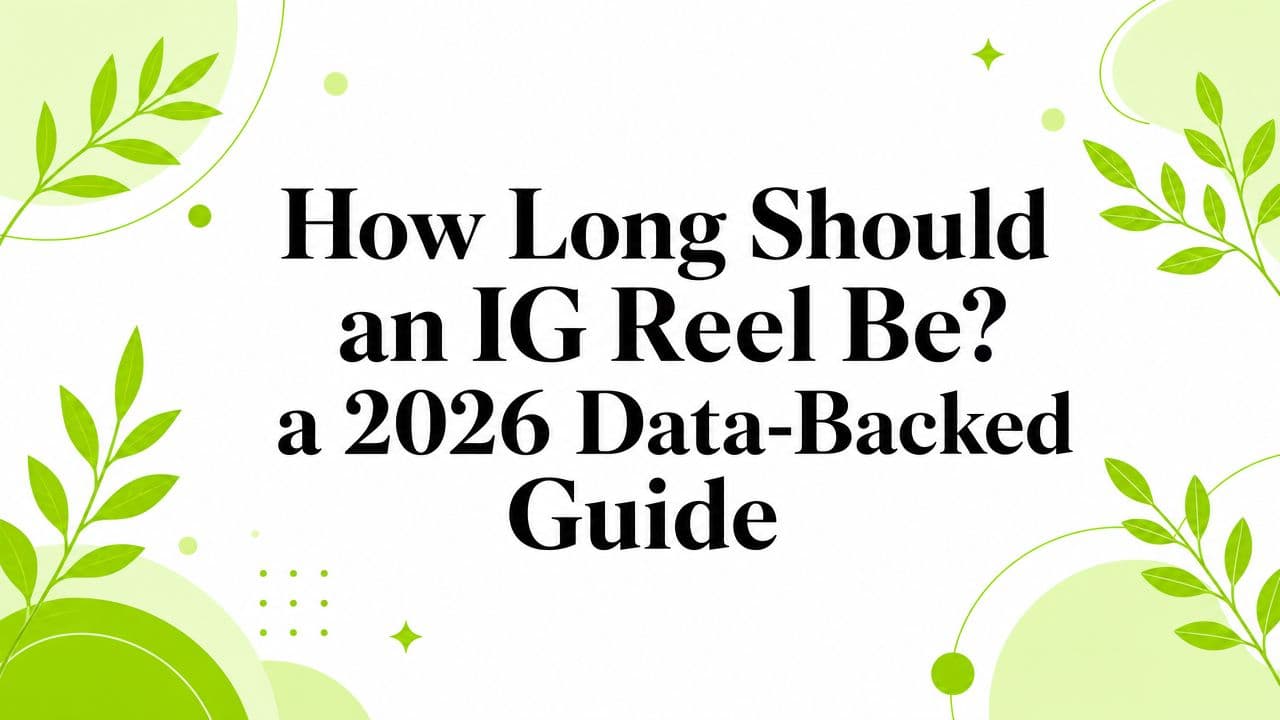 How Long Should an IG Reel Be? a 2026 Data-Backed Guide