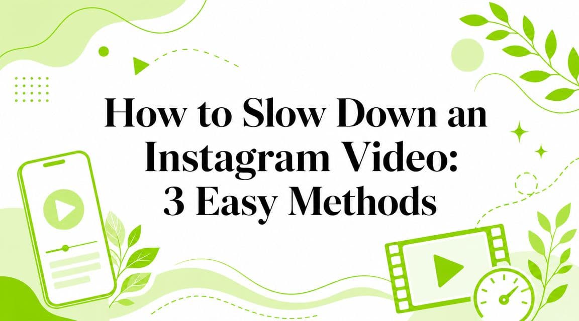 How to Slow Down an Instagram Video: 3 Easy Methods