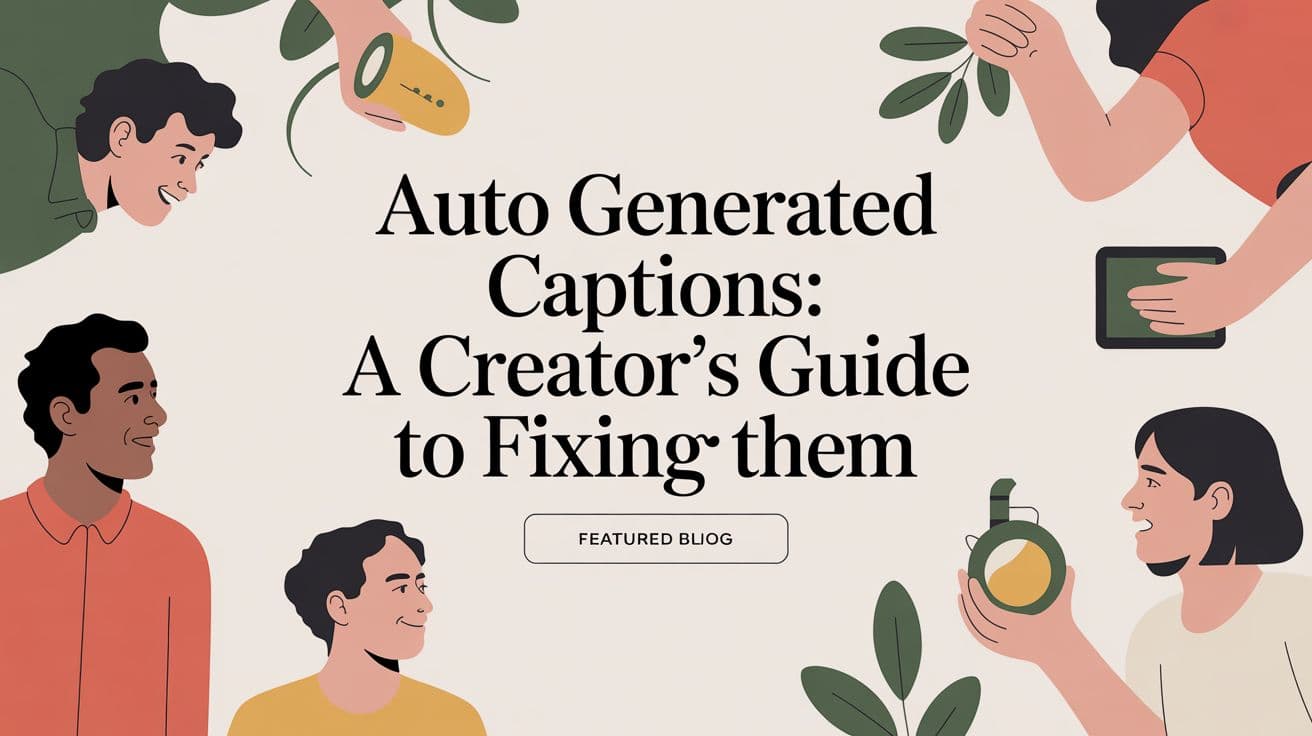 Auto Generated Captions: A Creator's Guide to Fixing Them