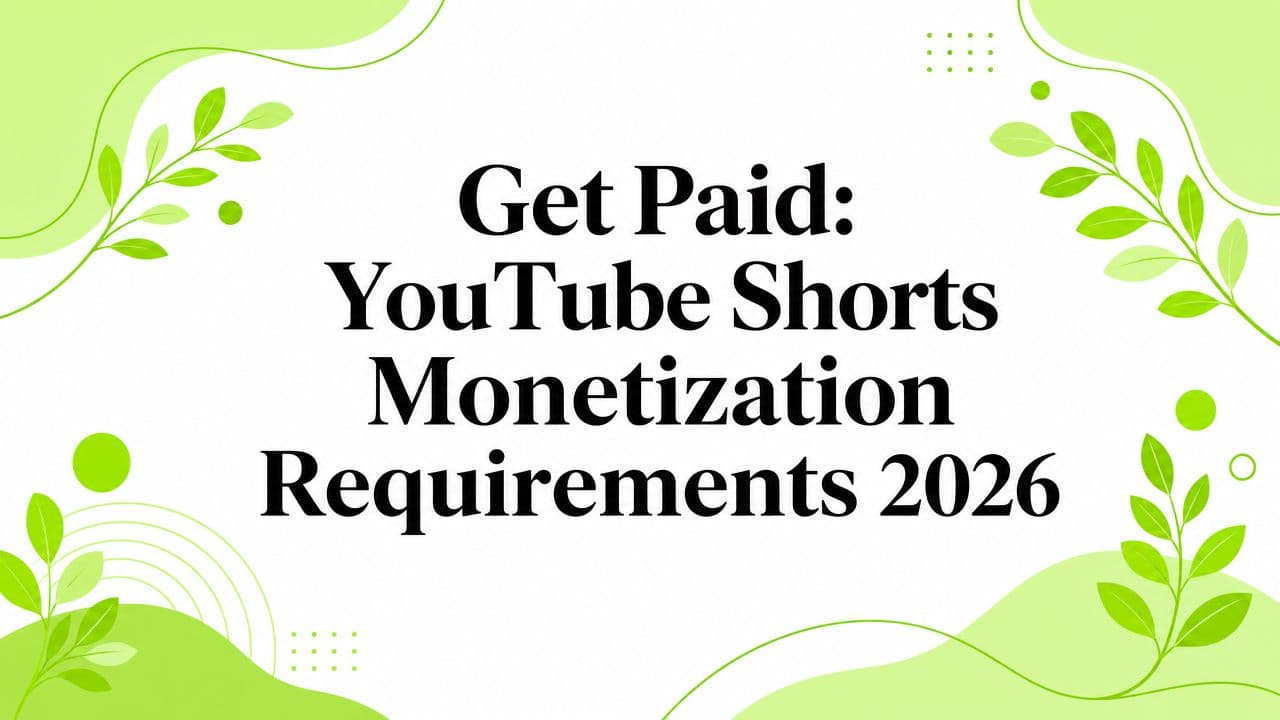 Get Paid: YouTube Shorts Monetization Requirements 2026
