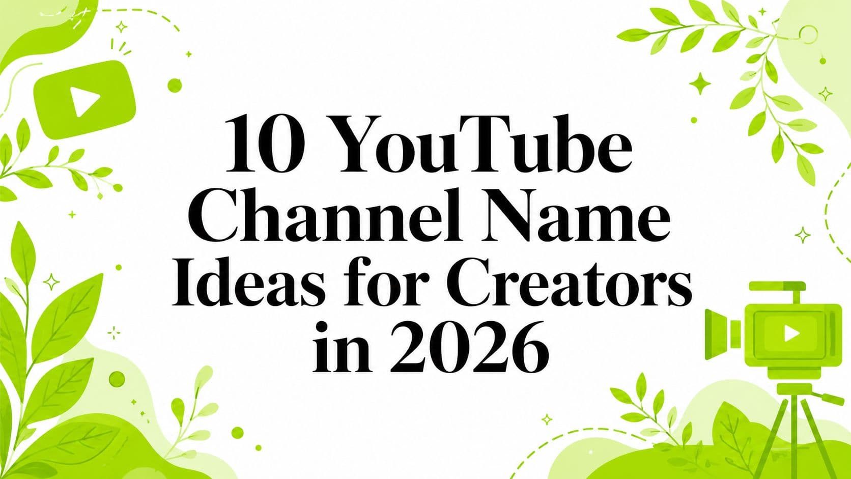 10 YouTube Channel Name Ideas for Creators in 2026