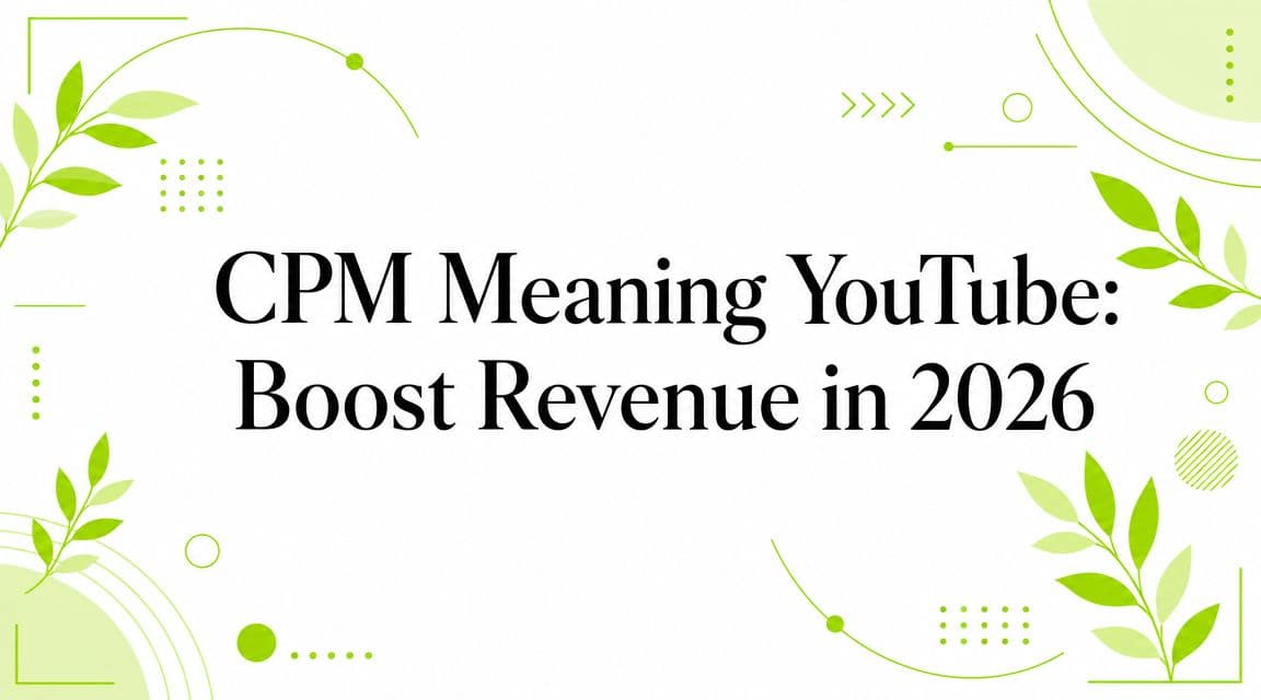 CPM Meaning YouTube: Boost Revenue in 2026