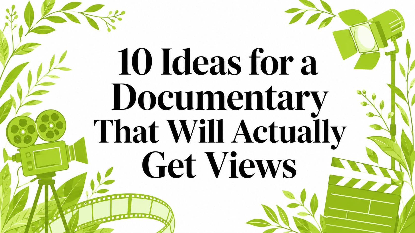 10 Ideas for a Documentary That Will Actually Get Views