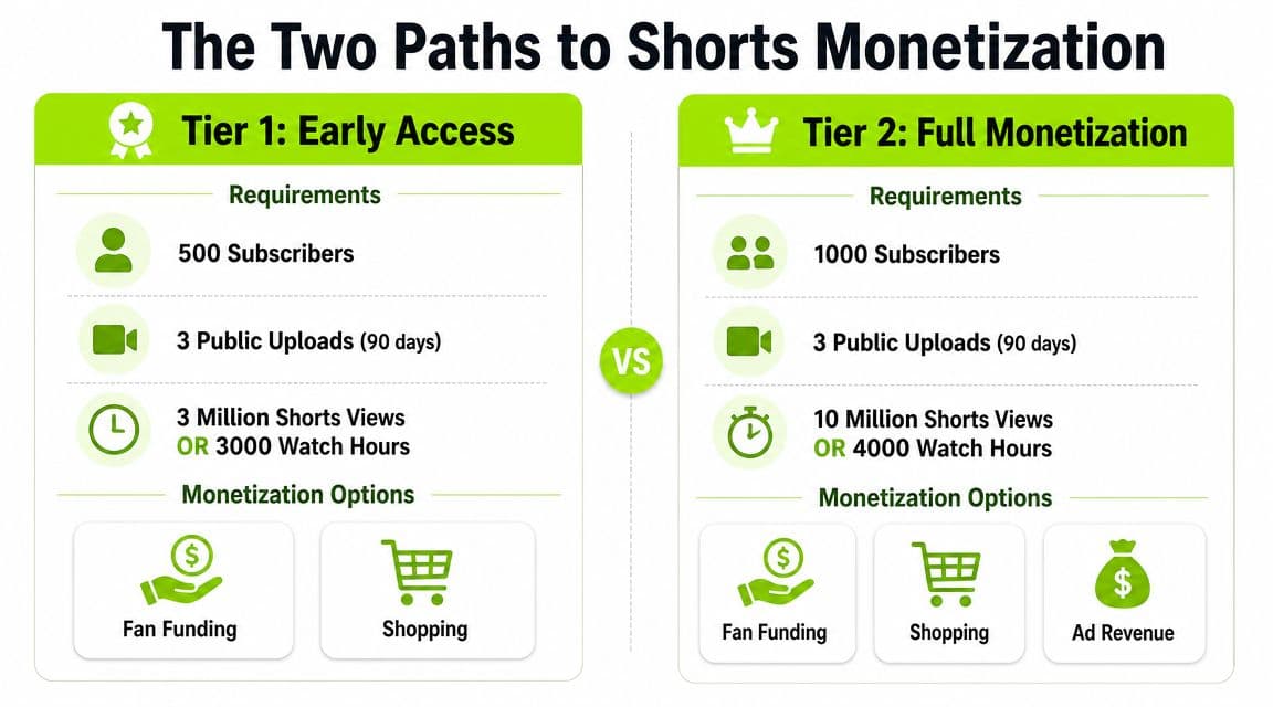 The Two Paths to Shorts Monetization