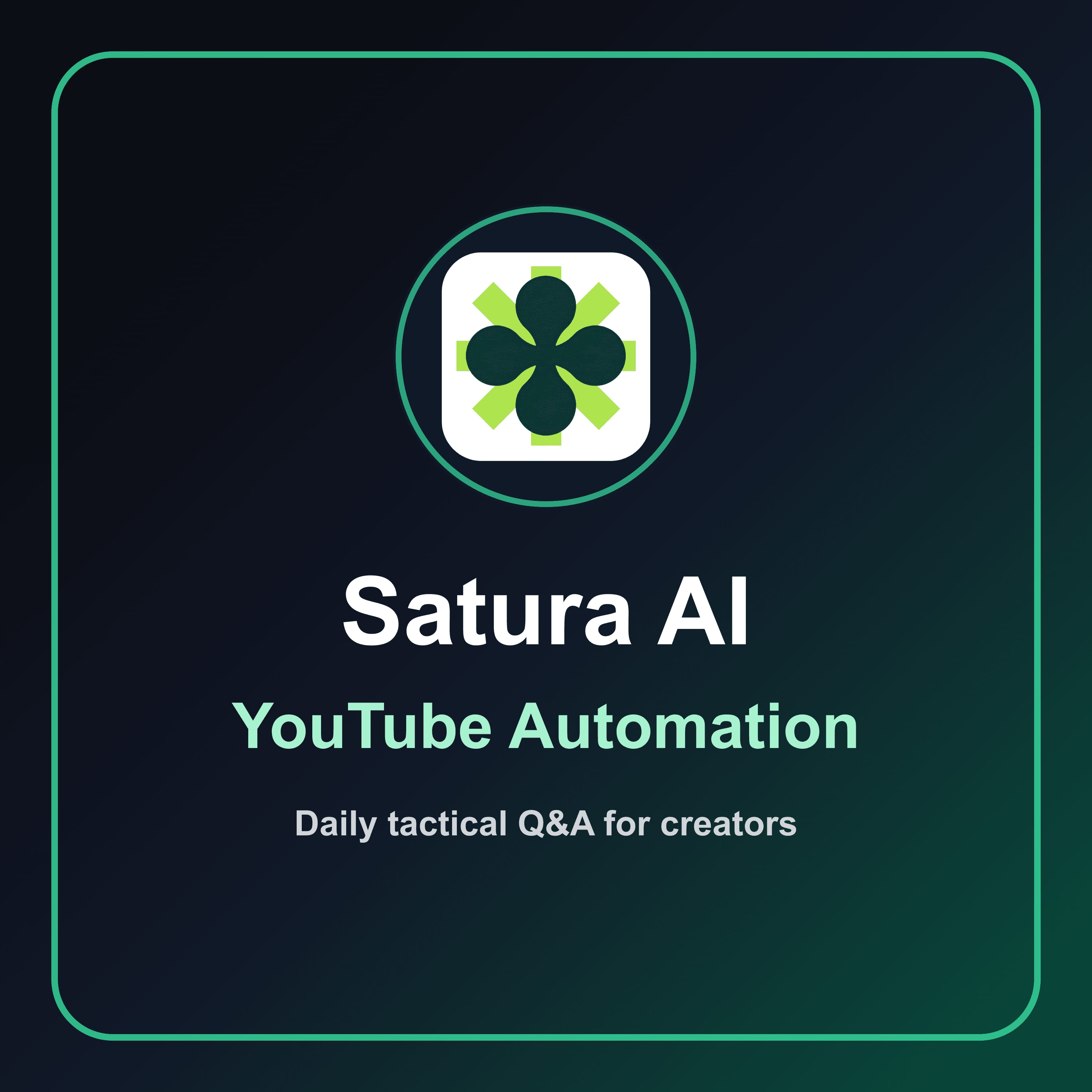 Satura AI: How to Win at YouTube Automation cover art